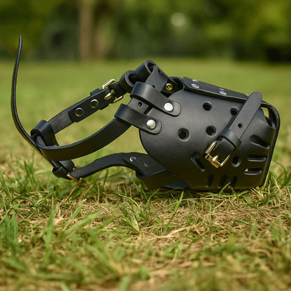 Guardex – Adjustable Leather Dog Muzzle