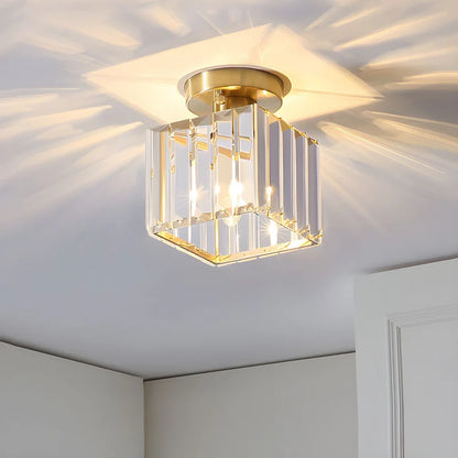 Lunaris – Elegant Crystal LED Ceiling Light with Silver Finish