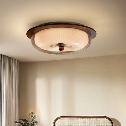 LumaVerre – Nordic Glass & Wood LED Ceiling Light