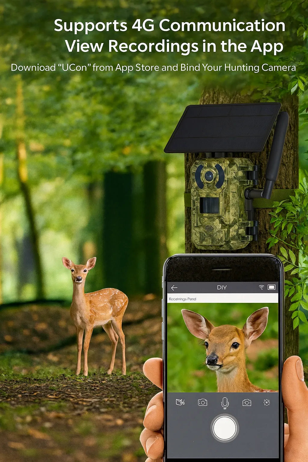 4G Solar Hunting Camera with 2K Video - Bricodil BCD4827