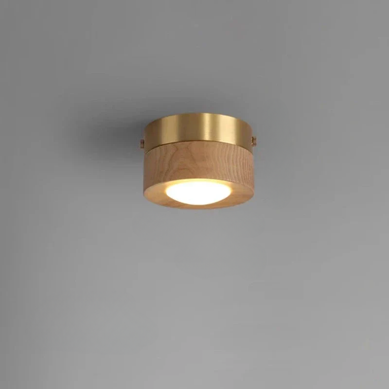 WoodAura – Modern Walnut LED Ceiling Spotlight