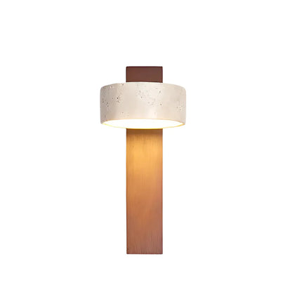 Traveloft – Wabi-Sabi Travertine & Wood LED Wall Lamp
