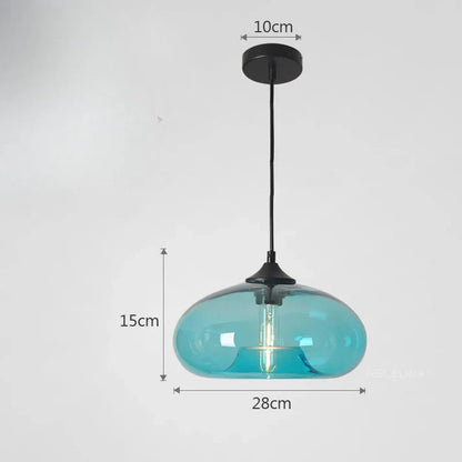 Lustra – Vintage Coloured Glass Pendant Light