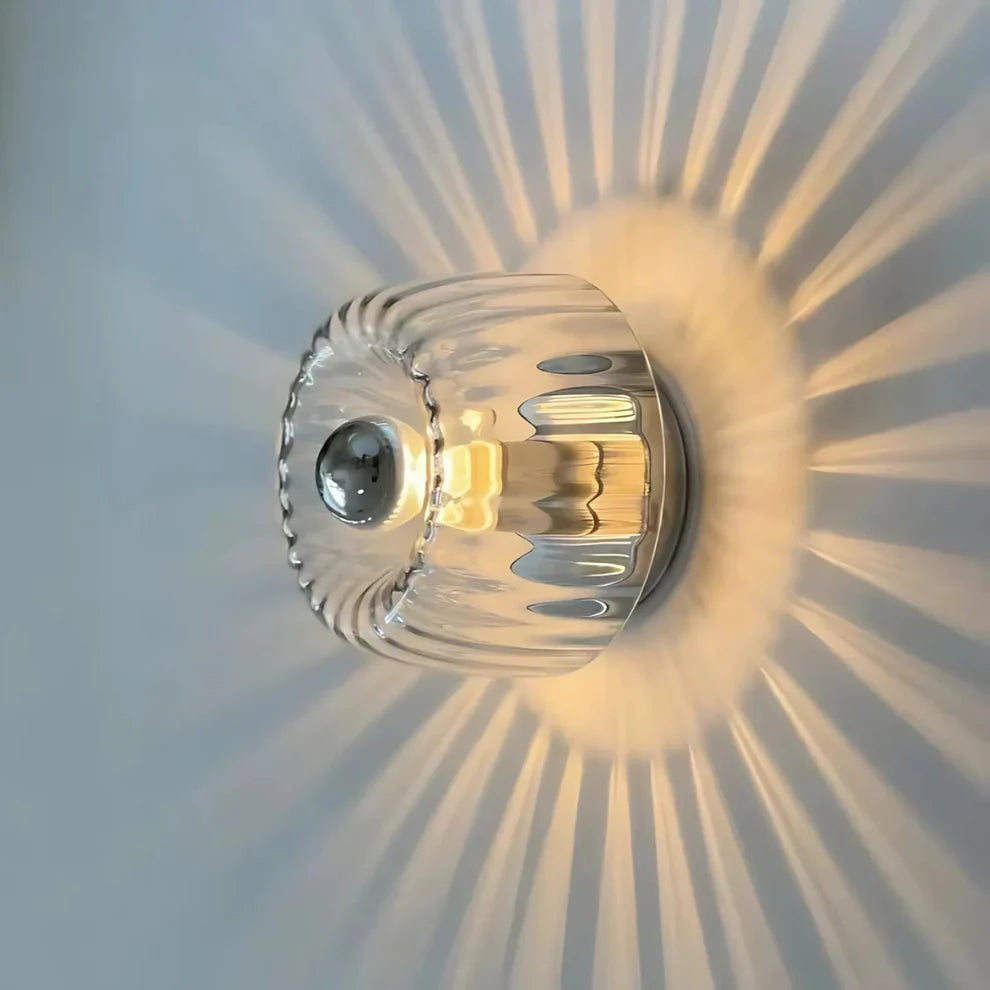 SolaraLux – Modern Glass Wall Lamp with Radiant Light Effect