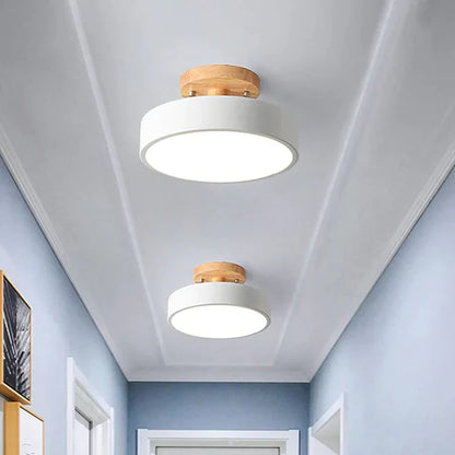 LumoWood – Modern LED Ceiling Light with Wooden Accen