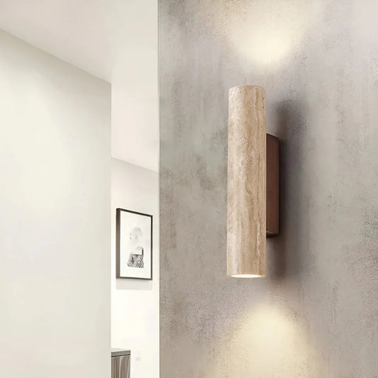 Travora – Wabi Sabi Travertine LED Wall Lamp