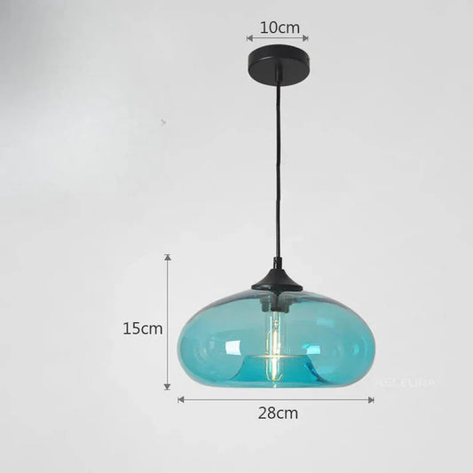 Lustra – Vintage Coloured Glass Pendant Light