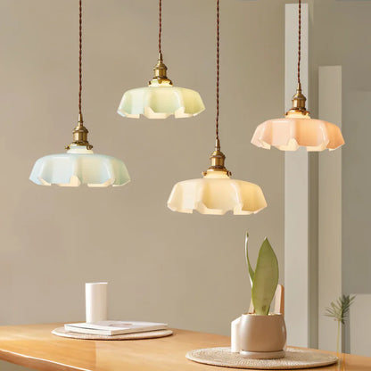 Floralis – Retro Wavy Glass Pendant Light