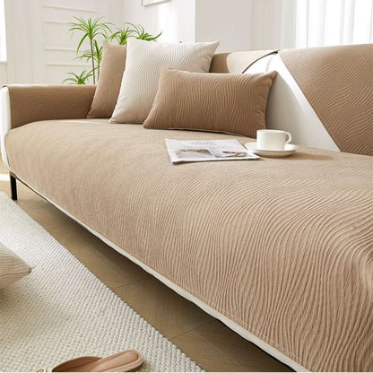Enne – Luxury Chenille Sofa Cover with Anti-Slip Bottom