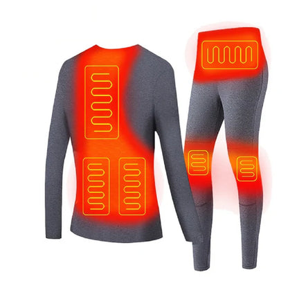 ThermaLuxe – USB Heated Thermal Underwear Set with Intelligent Temperature Control