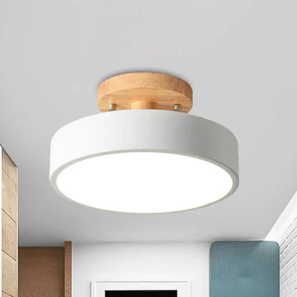 LumoWood – Modern LED Ceiling Light with Wooden Accen
