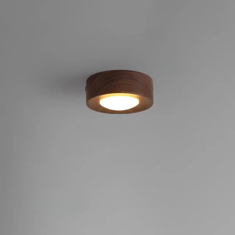 WoodAura – Modern Walnut LED Ceiling Spotlight