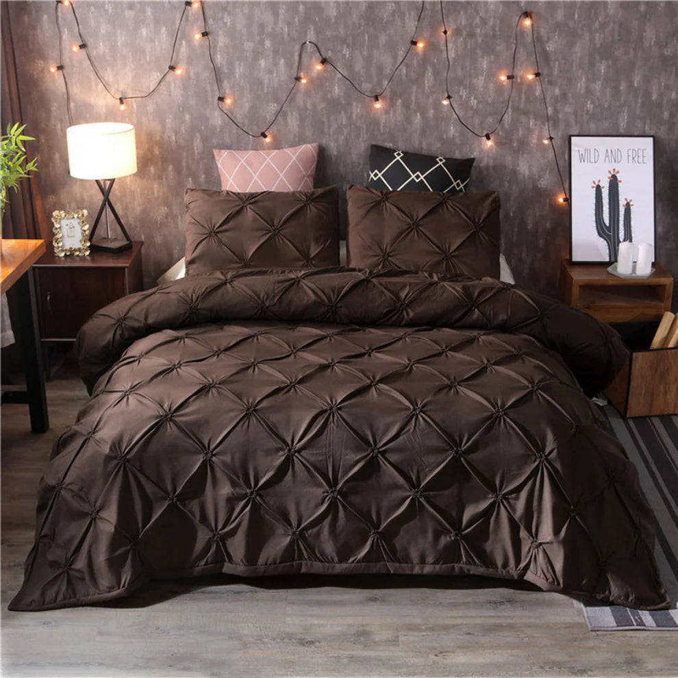 Orvix – Luxury Cotton Pintuck Duvet Cover Set with Elegant Pleated Design