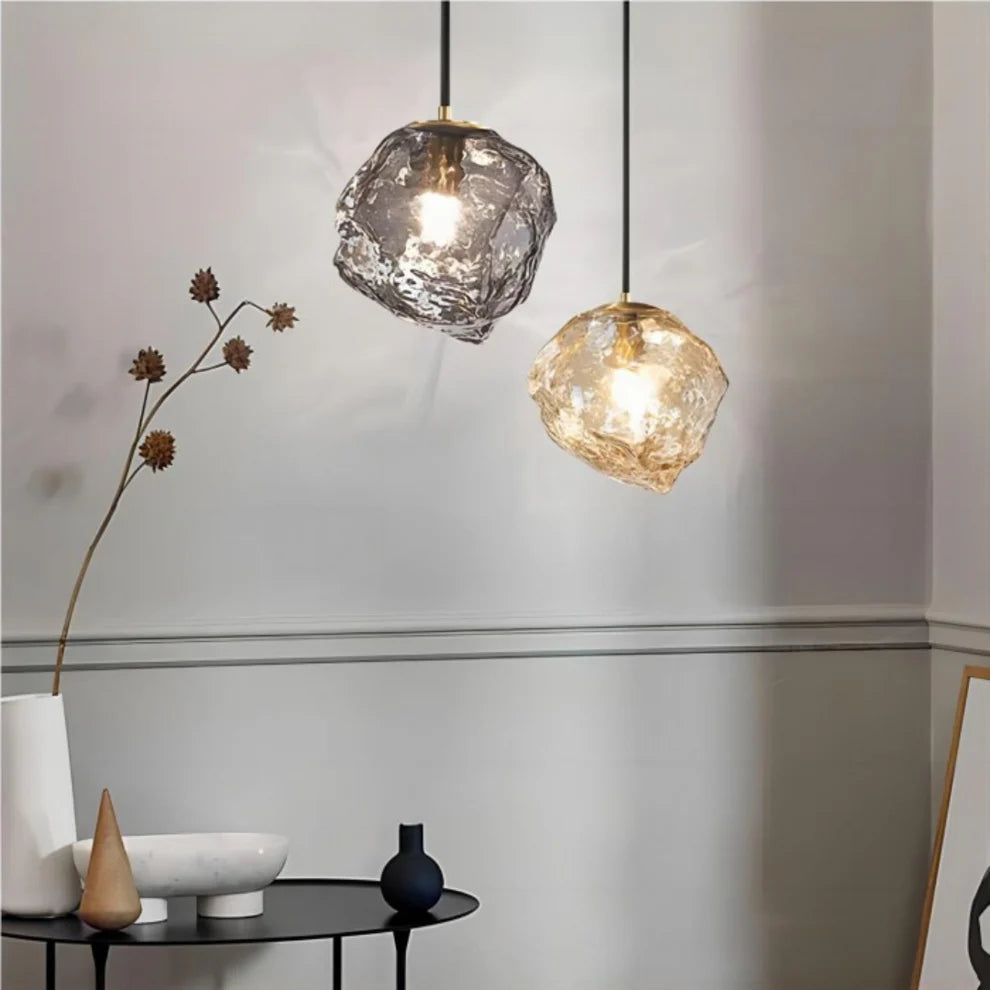 Glacium – Irregular Glass Pendant Light