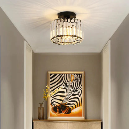 Aurevia – Elegant Crystal Flush Mount Ceiling Light