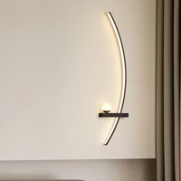 Lunaris – Modern LED Wall Lamp with Shelf & Arc Design