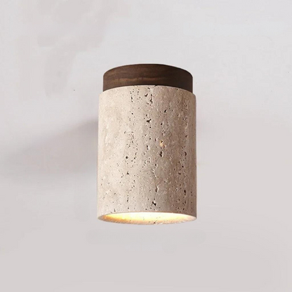 Big StoneAura – Modern Travertine Ceiling Light