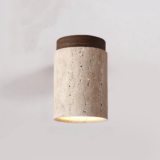 Big StoneAura – Modern Travertine Ceiling Light