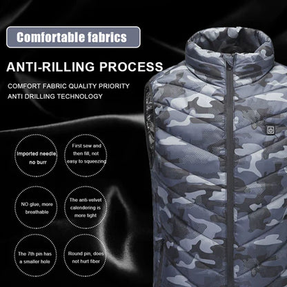 ThermoCamo – Electric Heated Vest Jacket with Carbon Heating Zones