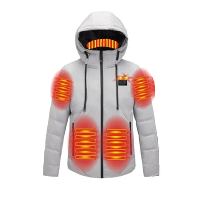 ThermaCore – 11-Zone Smart Heated Jacket with USB Power & Adjustable Warmth