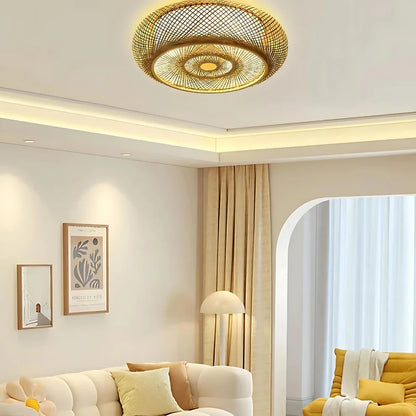 Nayora – Handwoven Bamboo LED Ceiling Light