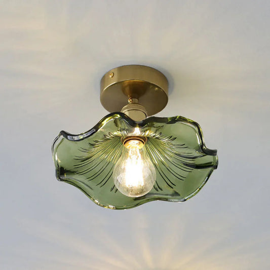 LumeaBloom – Elegant Hibiscus Glass Ceiling Light