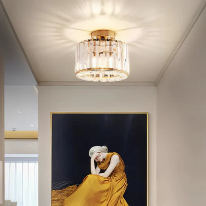 Aurevia – Elegant Crystal Flush Mount Ceiling Light