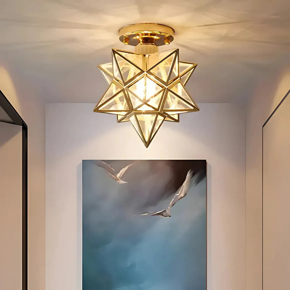 StellaLux – Star-Shaped LED Glass Ceiling Light