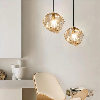 Glacium – Irregular Glass Pendant Light