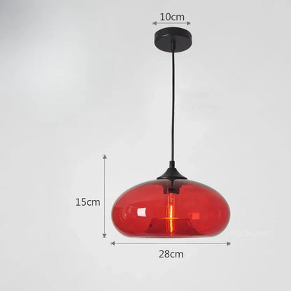 Lustra – Vintage Coloured Glass Pendant Light