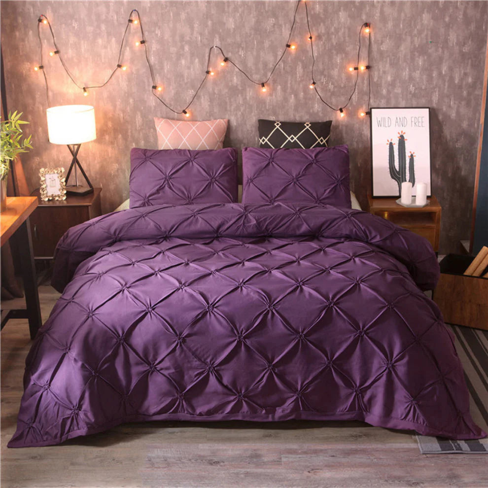 Velvessa – Luxury Pintuck Cotton Duvet Cover Set