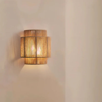 Solara – Boho Rattan Wall Lamp