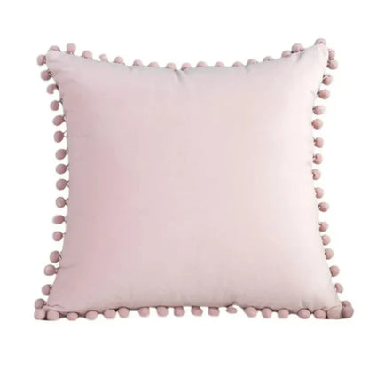 Zola – Elegant Pom-Pom Edge Cushion Cover for Modern Sofa & Living Room Décor