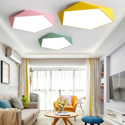 Hexora – Modern Geometric LED Ceiling Light