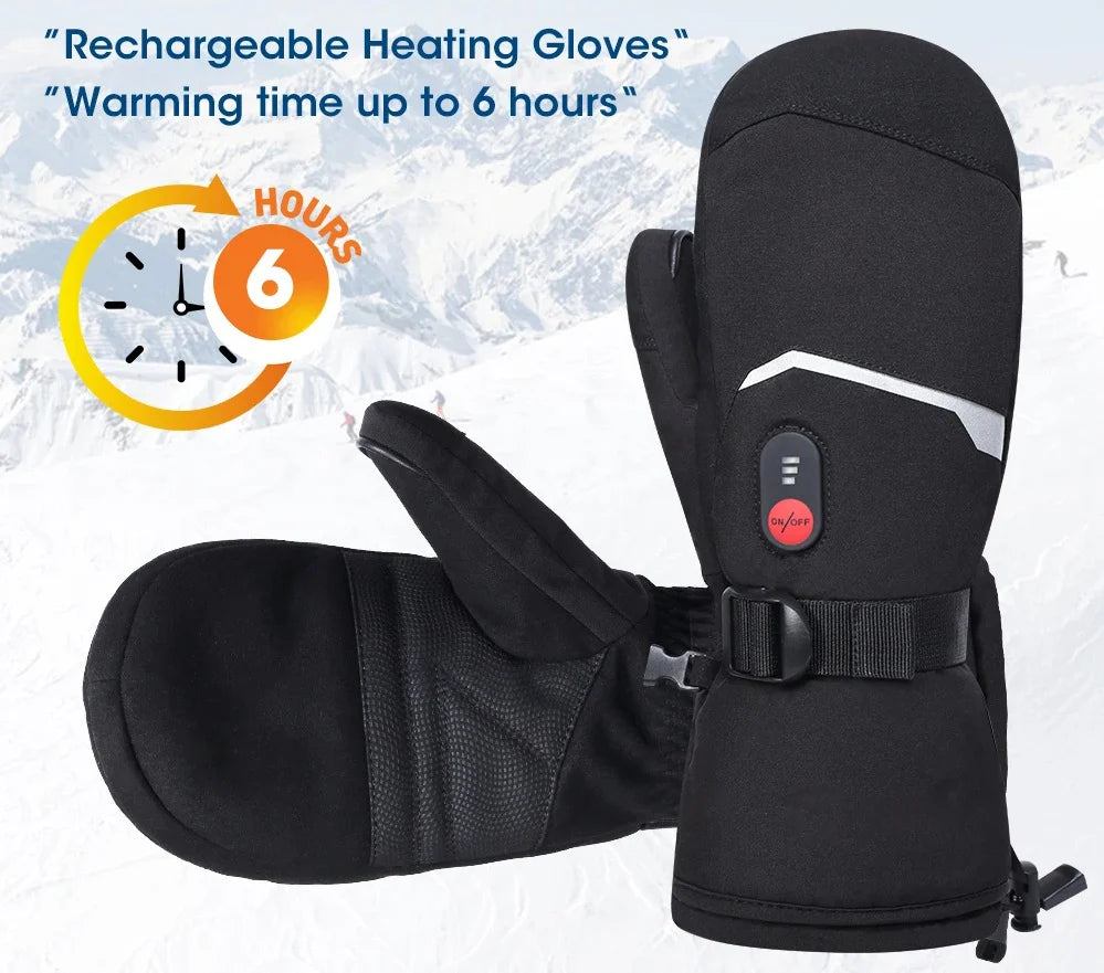 ThermoGrip – Smart Heated Ski Gloves with 3 Temperature Levels