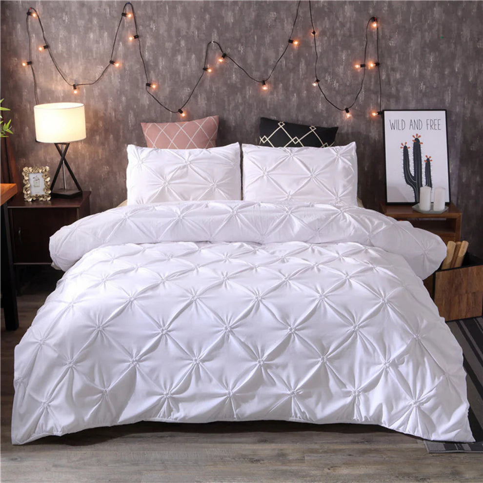 Velvessa – Luxury Pintuck Cotton Duvet Cover Set