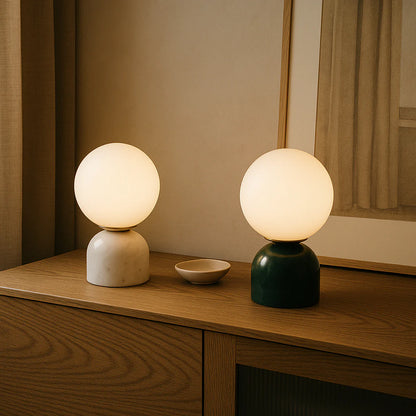 Lunara – Modern Marble Globe Table Lamp