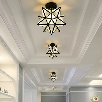 StellaLux – Star-Shaped LED Glass Ceiling Light