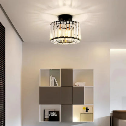 Aurevia – Elegant Crystal Flush Mount Ceiling Light