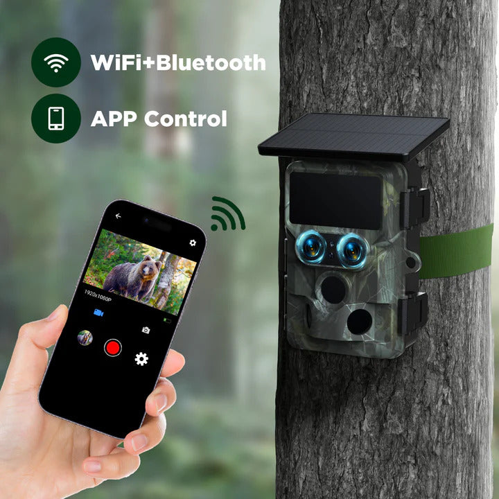 4K Solar-Powered Trail Camera with WiFi & Night Vision  –  Bricodil BCD7314