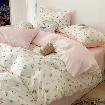 Dewn – Soft Floral & Butterfly Duvet Cover Set with Breathable Fabric