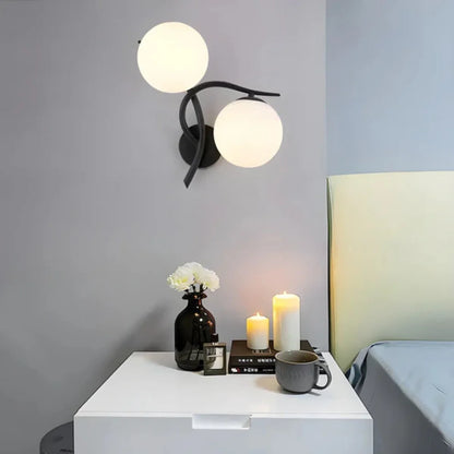 Aurelyn – Modern Double Globe Glass Wall Lamp