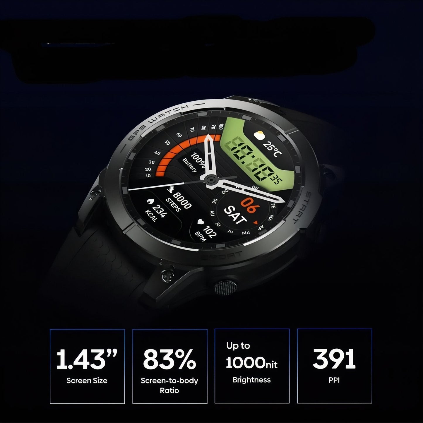 Outdoor GPS Smartwatch - Bricodil BCD4921