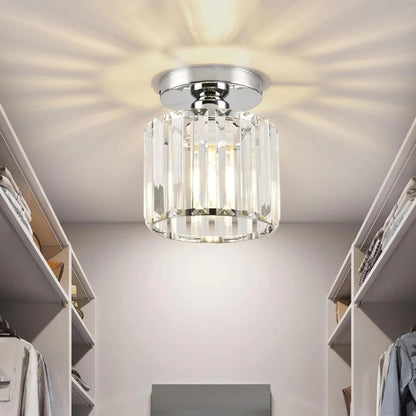 Lunaris – Elegant Crystal LED Ceiling Light with Silver Finish