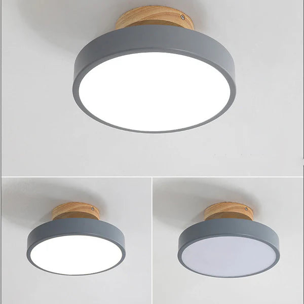 LumoWood – Modern LED Ceiling Light with Wooden Accen
