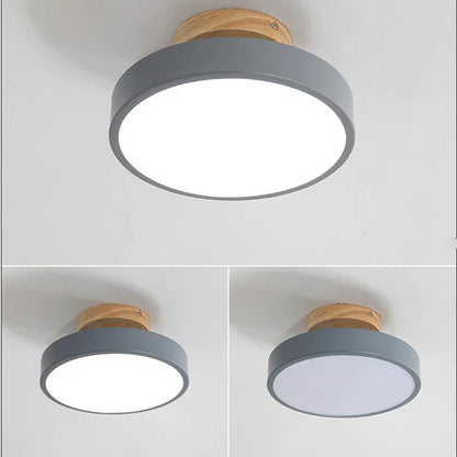 LumoWood – Modern LED Ceiling Light with Wooden Accen