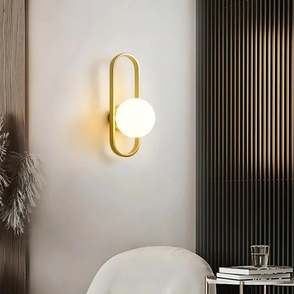Velora – Modern Oval Glass Wall Lamp