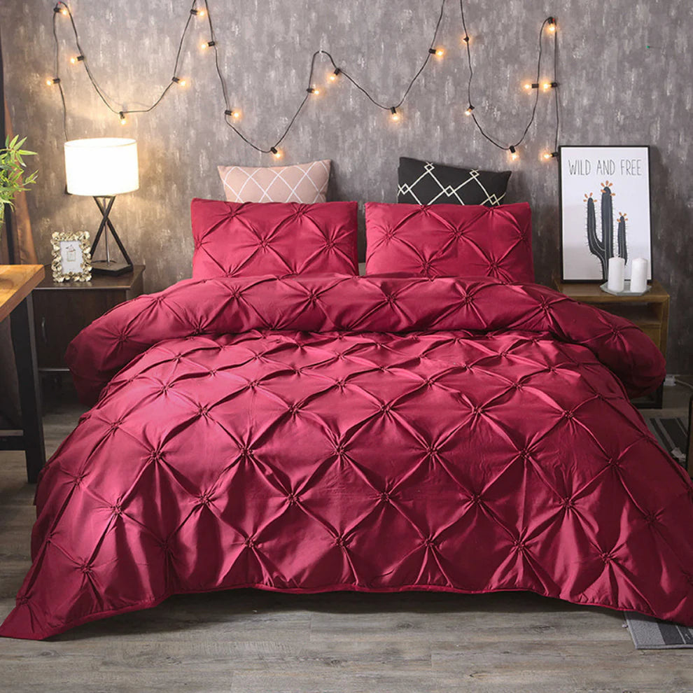 Velvessa – Luxury Pintuck Cotton Duvet Cover Set