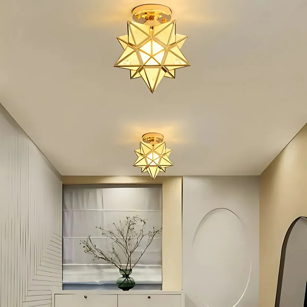 StellaLux – Star-Shaped LED Glass Ceiling Light