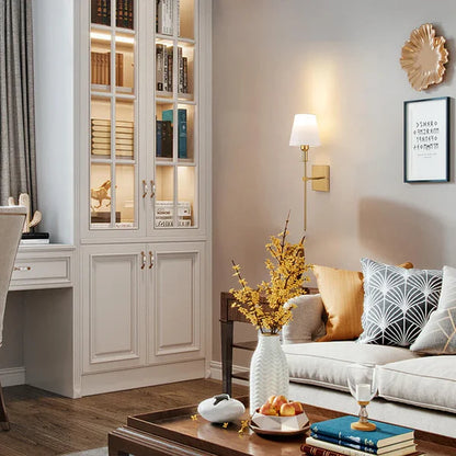 Aureline – Modern Brass & Fabric Wall Lamp